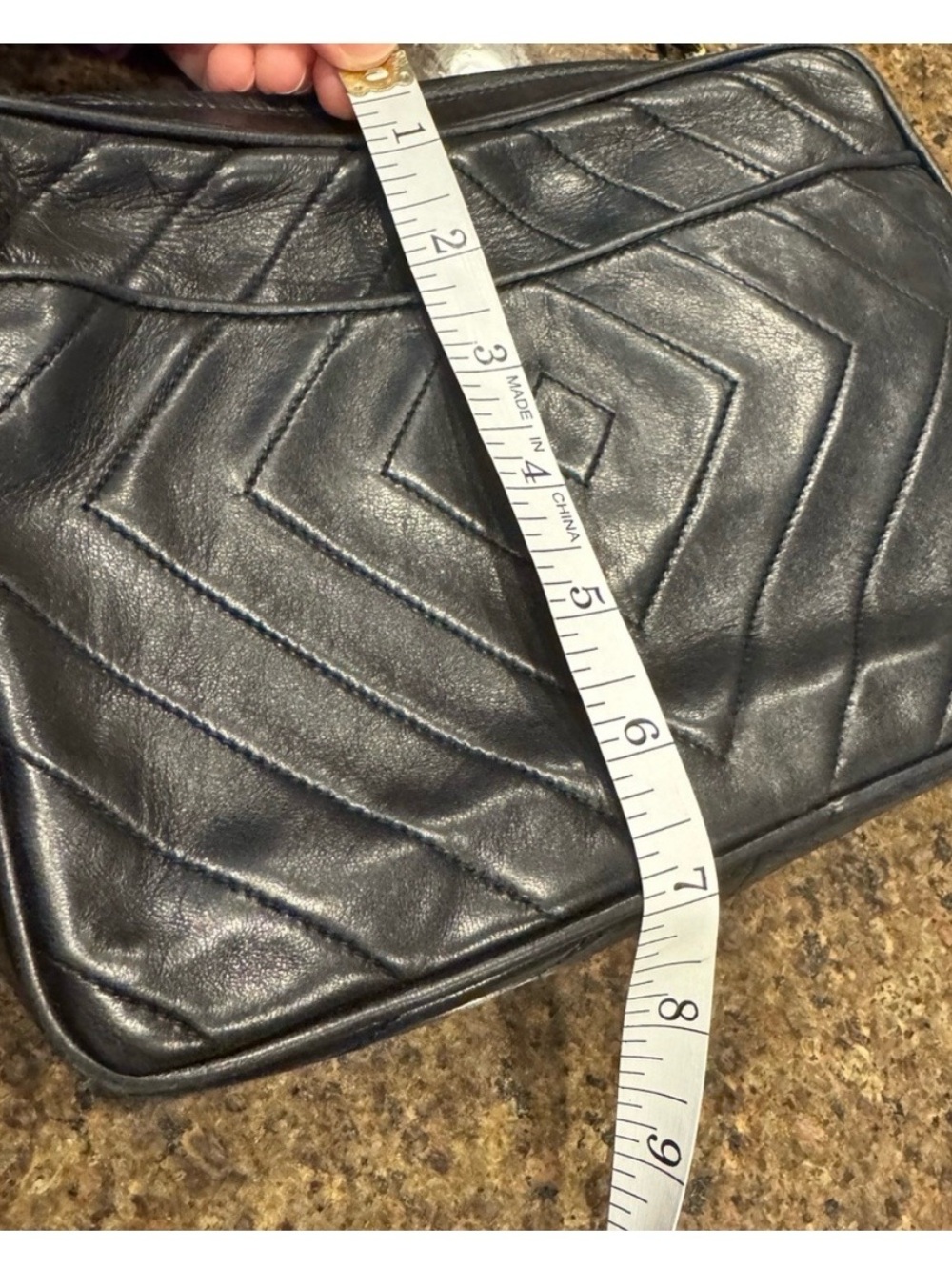 Quilted Lambskin Leather Handbag - Picture 12 of 13